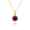 Mặt dây chuyền Vàng 14K Đá quý tự nhiên Red Garnet 6-Prong Pendant in 14K Yellow Gold by AME Jewellery