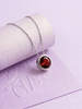Dây chuyền đá quý tự nhiên Natural Garnet Chain Necklace in Sterling Silver by AME Jewellery.