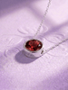 Dây chuyền đá quý tự nhiên Natural Garnet Chain Necklace in Sterling Silver by AME Jewellery.