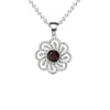 Mặt dây chuyền Đá quý thiên nhiên Garnet Pendant Necklace in Sterling Silver by AME Jewellery