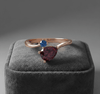 Nhẫn Vàng hồng Đá quý tự nhiên Natural Pear-cut Red Garnet & Blue Topaz Bypass Ring in 14K Rose Gold by AME Jewellery 