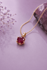 Pendentif rubis naturel de en or jaune 14K - AME Jewellery