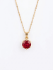 Mặt dây chuyền Vàng Đá quý tự nhiên Natural Red Ruby Pendant Necklace in 14K Yellow Gold by AME Jewellery