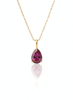 Mặt dây chuyền Vàng Đá quý tự nhiên Pear-cut Ruby Pendant in 14K Yellow Gold by AME Jewellery