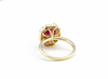 Nhẫn nữ Vàng Đá quý tự nhiên Mozambique Ruby Octagon Halo Ring in 14K Yellow Gold by AME Jewellery