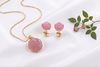 Natural Rose Ruby Jewelry set in 14K Yellow Gold | AME Jewellery