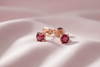 Natural Ruby 4-Prong Earrings in 14-karat Rose Gold by AME Jewellery. 