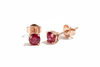 Natural Ruby 4-Prong Earrings in 14-karat Rose Gold by AME Jewellery. 
