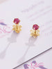 Bông tai Vàng Đá quý thiên nhiên Ruby 6-prong Earrings in 14K Yellow Gold by AME Jewellery