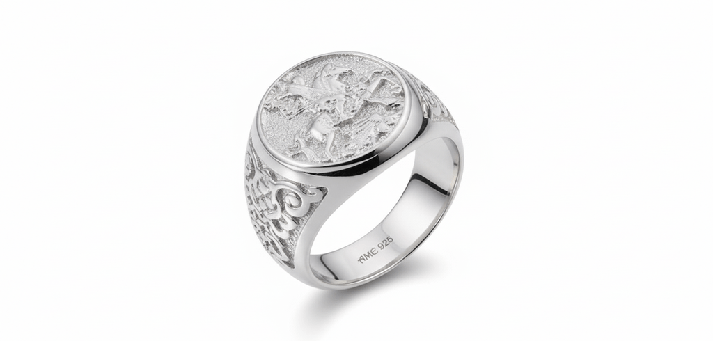 Nhẫn Nam Saint George Signet Ring for Men | AME Jewellery