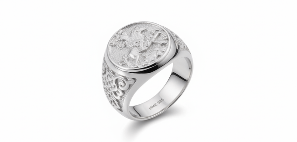 Nhẫn Nam Saint George Signet Ring for Men | AME Jewellery