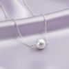 Dây chuyền Vàng trắng Ngọc trai Single white Pearl Chain Necklace in 18K White Gold by AME Jewellery