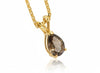 Mặt dây Vàng 14K Đá quý tự nhiên Pear Smoky Quartz Pendant Necklace in 14K Yellow Gold by AME Jewellery