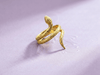 14K Yellow Gold Snake Ring featuring a gracefully coiled snake design that wraps around the finger, crafted by AME Jewellery.