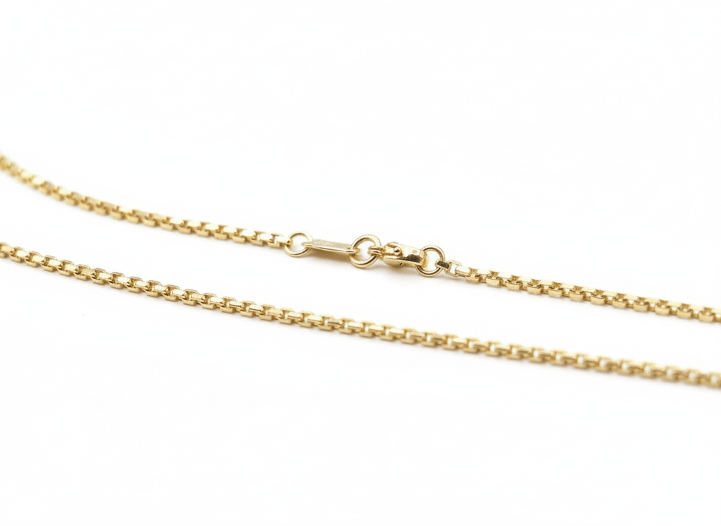 Dây chuyền nữ Vàng 14K Yellow Gold Square Link Chain Necklace by AME Jewellery
