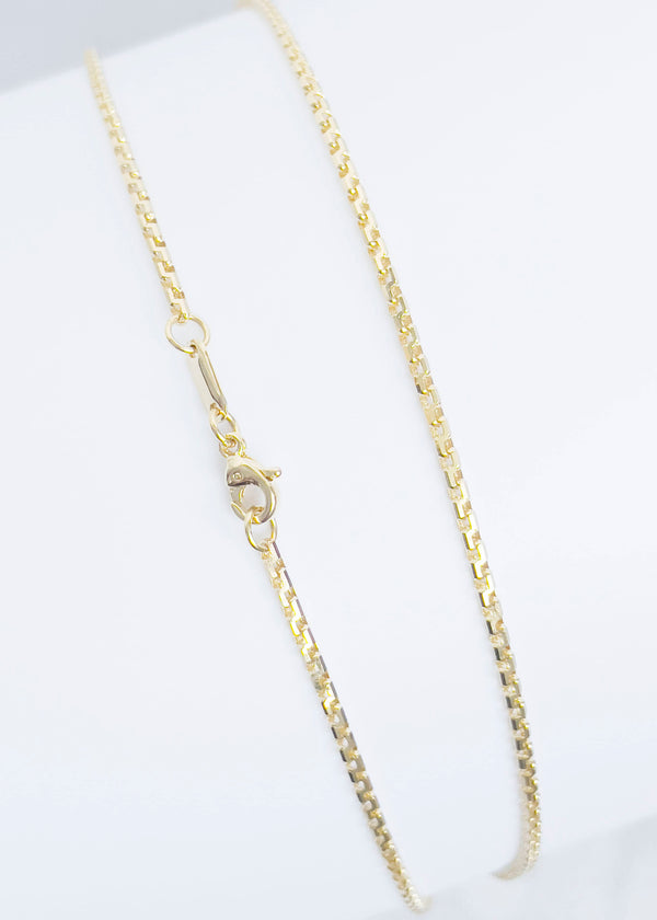 Dây chuyền nữ Vàng 14K Yellow Gold Square Link Chain Necklace by AME Jewellery