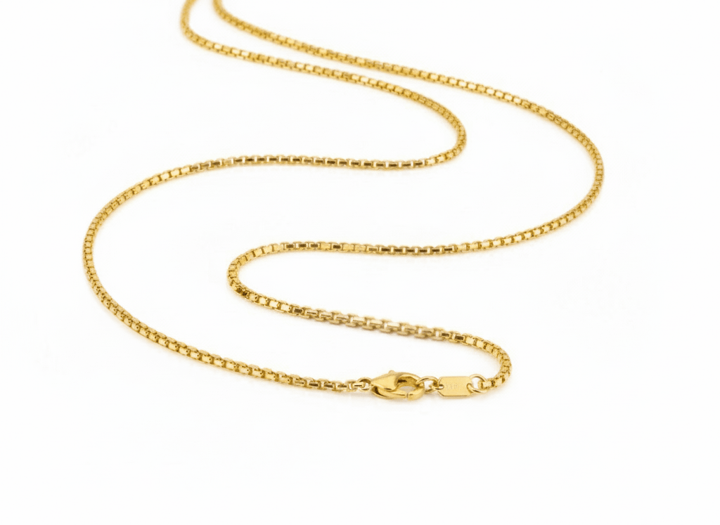 Square Link Chain Necklace in 14-karat Yellow Gold by AME Jewellery