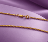 The Square Link Chain Necklace in 14-karat Yellow Gold by AME Jewellery is a distinctive and modern jewelry piece crafted with square-shaped links.