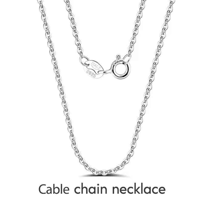 Dây chuyền chỉ cong nữ Bạc cao cấp | Cable Link Chain Necklaces in Sterling Silver by AME Jewellery