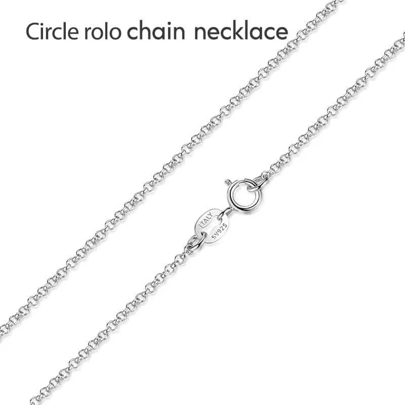 Dây chuyền nữ Bạc cao cấp | Circle Rolo Chain Necklaces in Sterling Silver by AME Jewellery