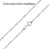 Dây chuyền nữ Bạc cao cấp | Circle Rolo Chain Necklaces in Sterling Silver by AME Jewellery