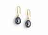 Bông tai Vàng Ngọc trai Teardrop Peacock Freshwater Pearl Hook Gold Earrings by AME Jewellery