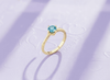 Nhẫn Vàng 14K Đá quý tự nhiên Blue Topaz Gold Ring - AME Jewellery