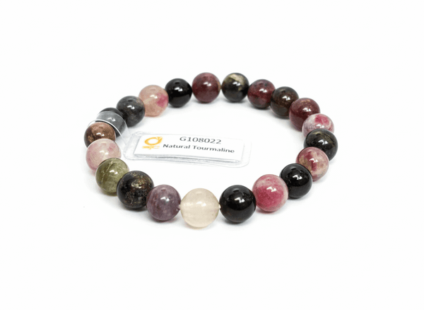 Vòng tay Đá quý tự nhiên Tourmaline - Natural Multicolor Tourmaline Beads Bracelet by AME Jewellery