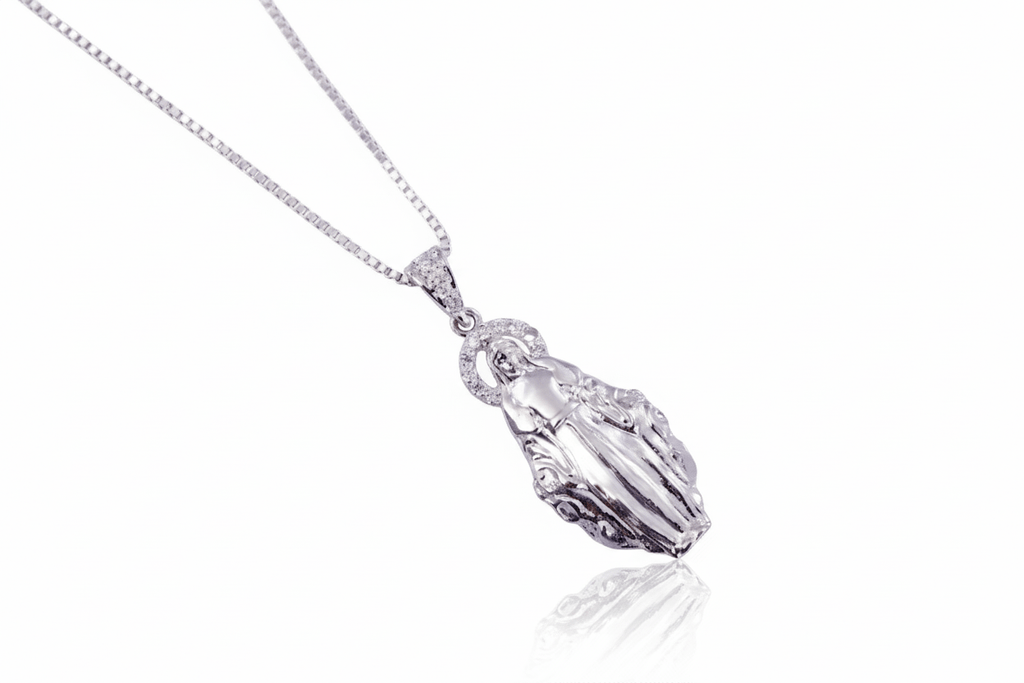 Mặt dây Đức Mẹ Maria | Virgin Mary Silver Pendant Necklace by AME Jewellery