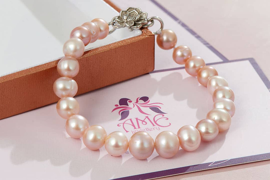 Vòng tay Chuỗi Ngọc trai Lavender Pearl Strand Bracelet by AME Jewellery