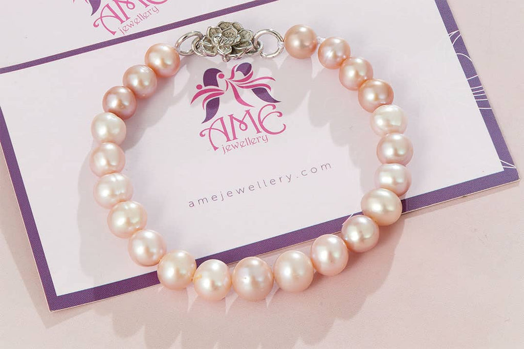 Vòng tay Chuỗi Ngọc trai Lavender Pearl Strand Bracelet by AME Jewellery