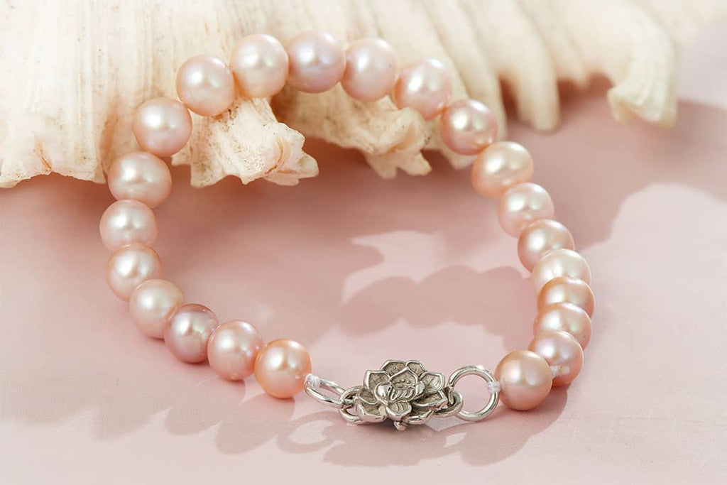 Vòng tay Chuỗi Ngọc trai Lavender Pearl Strand Bracelet by AME Jewellery