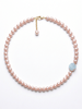 Vòng cổ Chuỗi Ngọc trai nuôi nước ngọt lavender và Aquamarine - AME Jewellery