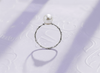 Nhẫn Ngọc trai trắng White Freshwater Cultured Pearl Bamboo Ring in Sterling Silver by AME Jewellery