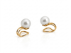 White Freshwater Cultured Pearl clip-on Earrings in 14-karat Yellow Gold, crafted by AME Jewellery