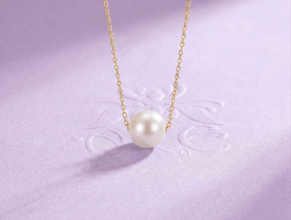 Single Freshwater Cultured Pearl Chain Necklace in 14K Yellow Gold