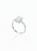 Nhẫn nữ Vàng trắng Đá quý tự nhiên Colorless Rectangle Topaz Ring 14K White Gold by AME Jewellery