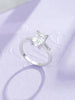 Nhẫn nữ Vàng trắng Đá quý tự nhiên Colorless Rectangle Topaz Ring 14K White Gold by AME Jewellery