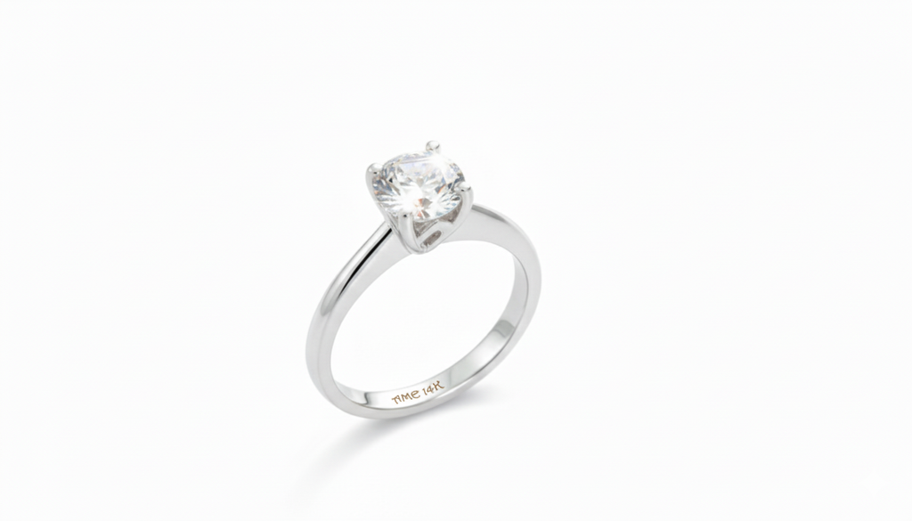 Nhẫn Vàng 14K Đá quý thiên nhiên White Zircon Gold Ring | AME Jewellery