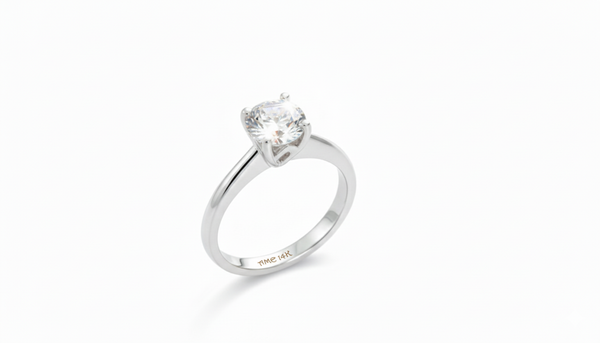 Nhẫn Vàng 14K Đá quý thiên nhiên White Zircon Gold Ring | AME Jewellery