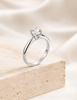 Natural Colorless Zircon Ring in 14K White Gold - AME Jewellery