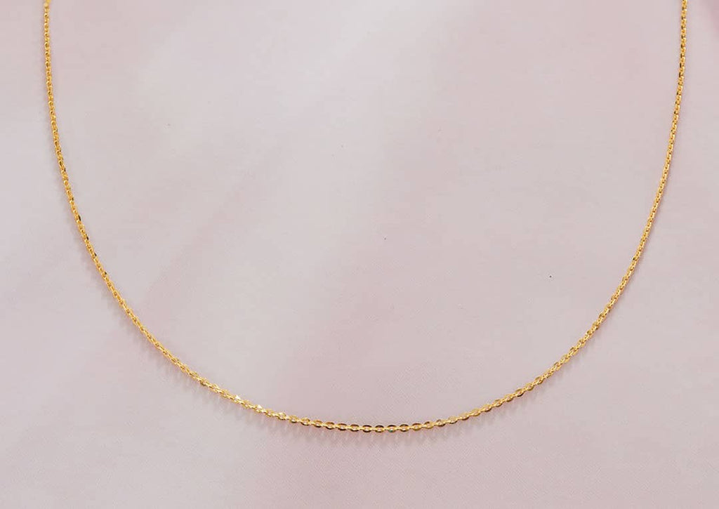 Flat Cable Chain Necklace in 18K Yellow Gold | Dây chuyền Vàng | AME Jewellery