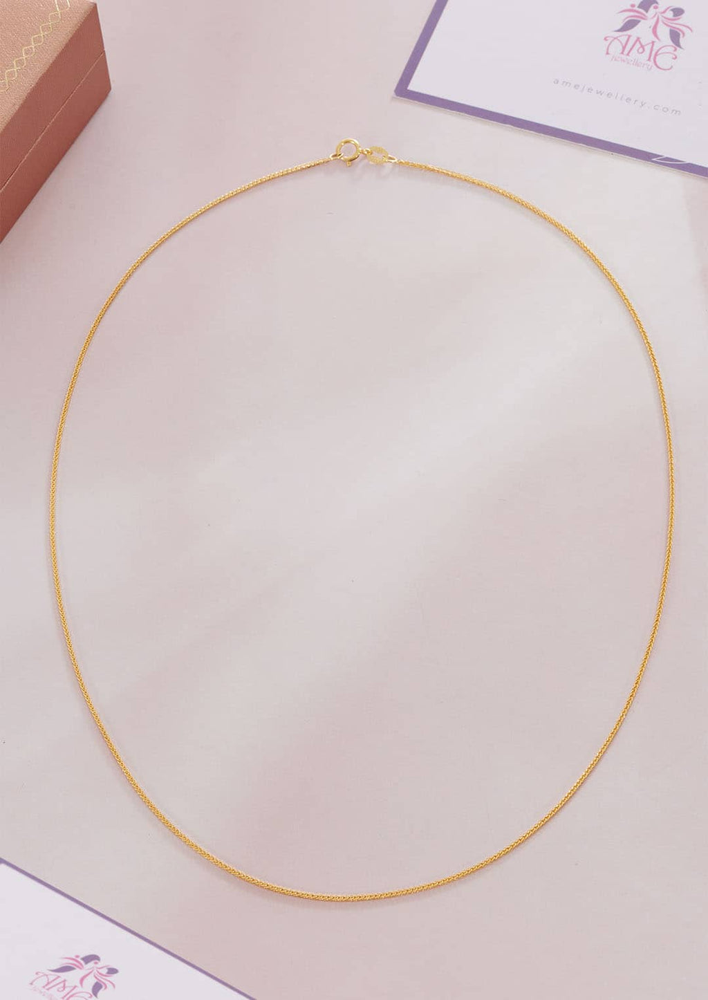 Wheat Chain Necklace in 18K Yellow Gold | Dây chuyền Vàng 18K | AMEJewellery