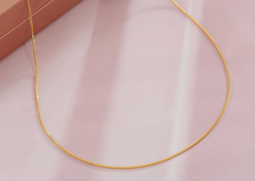 Wheat Chain Necklace in 18K Yellow Gold | Dây chuyền Vàng 18K | AMEJewellery