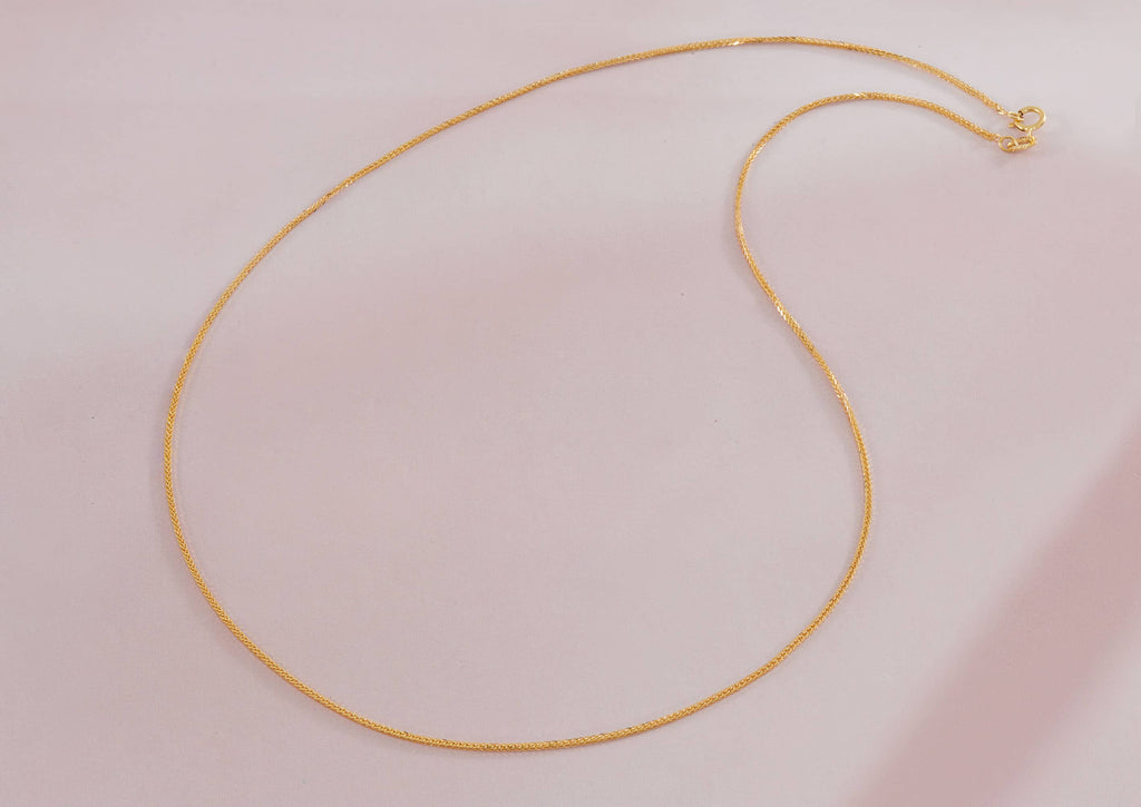 Wheat Chain Necklace in 18K Yellow Gold | Dây chuyền Vàng 18K | AMEJewellery