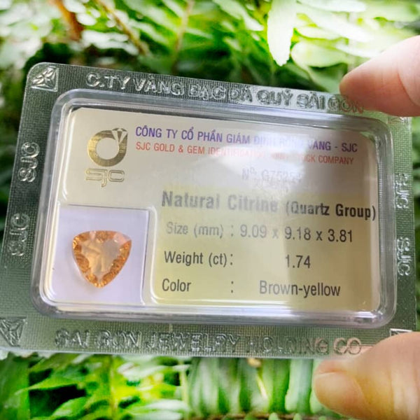 1.74 carat Natural Triangle-Cut Citrine from AME Jewellery