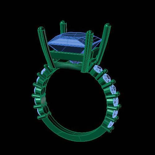 mẫu thiết kế trang sức 3d ring design - AME Jewellery