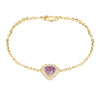 Lắc tay Vàng 18K Đá quý Amethyst Gold Bracelet - AME Jewellery