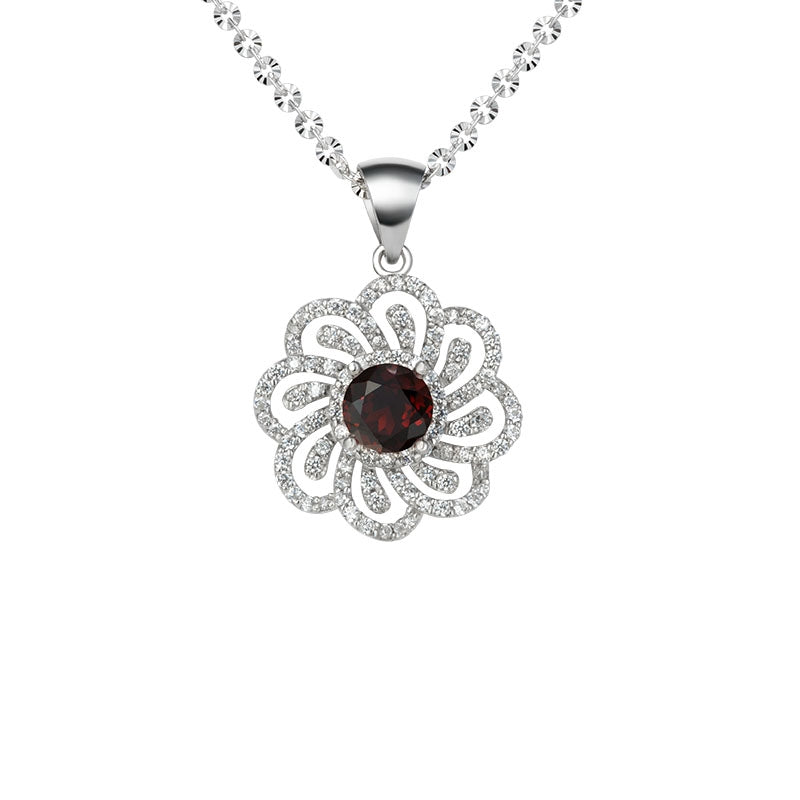 Mặt dây chuyền Đá quý thiên nhiên Garnet pendant - AME Jewellery