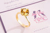 Nhẫn Vàng Đá quý thiên nhiên Citrine Citrine Twist Solitaire Ring 14K Yellow Gold by AME Jewellery